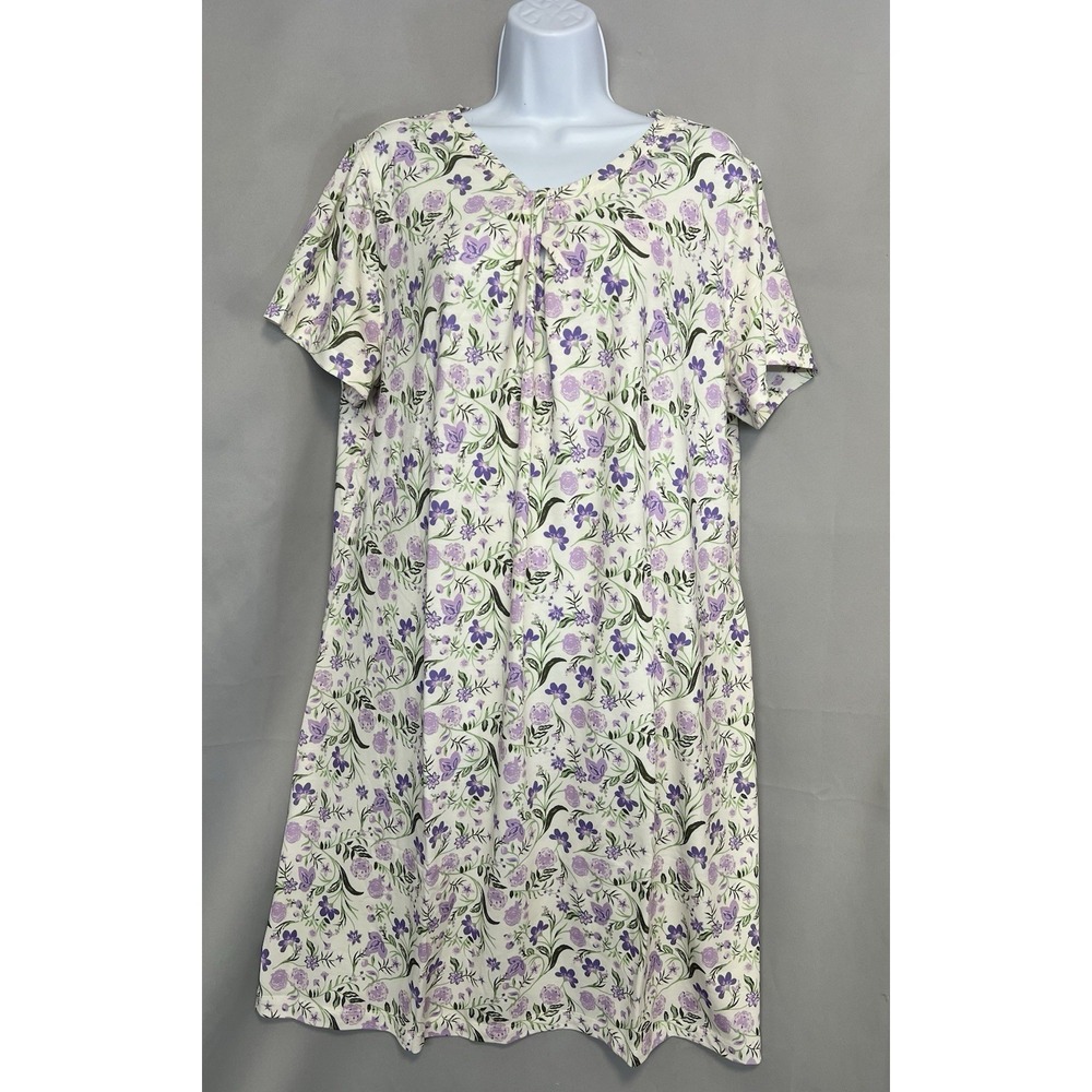 National Womens Floral Nightgown PXL Short Sleeve New